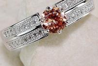 Padparadscha Sapphire White Topaz Ring 202//136